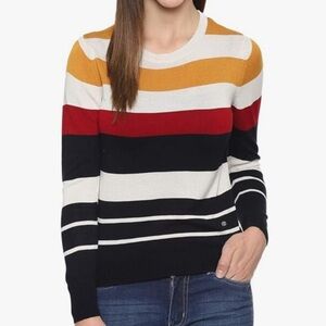 NWOT ALLEN SOLLY SZ LG Striped Multicolor Sweater